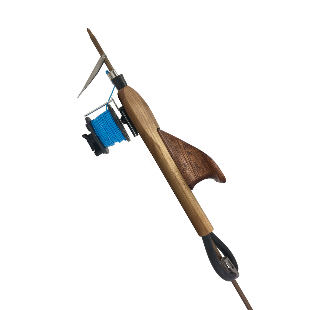 SPEARFISHING WORLD Hawaiian Sling Spear Shaft with Slide Ring and Heavy  Duty Flopper / Barb for use with Reel and Line for Spearfishing Larger and